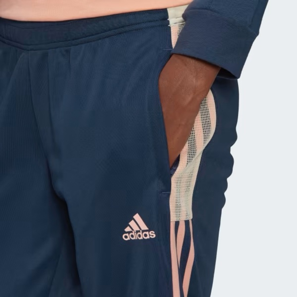 Adidas Blue and Pink Tiro Track Athletic Pants S